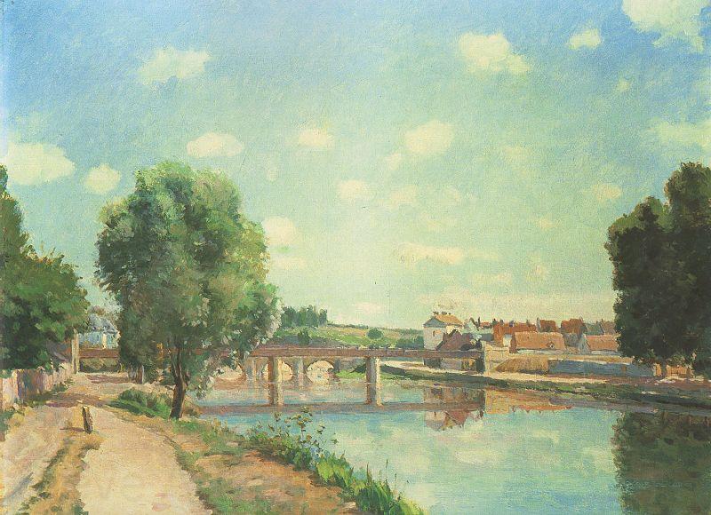 Camille Pissaro The Railway Bridge, Pontoise Spain oil painting art